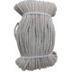 Cotton braided cord 5 mm, color 1693-light beige/1m