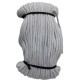 Cotton braided cord 5 mm, color 1607 -  light grey/1 m