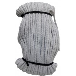 Cotton braided cord 5 mm, color 1607 -  light grey/1 m