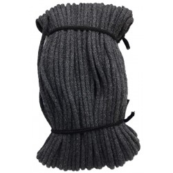 Virvė pinta medvilninė 5 mm, spalva 1633 - tamsi pilka/1 m