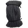 Cotton braided cord 5 mm, color 1633 - dark grey/1 m