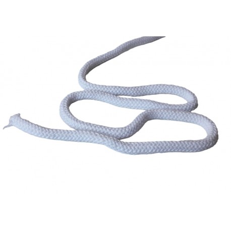 Cotton braided cord 9 mm soft white/1m