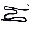 Cotton braided cord 9 mm soft black/1m