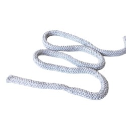Cotton braided cord 9 mm soft grey/1m