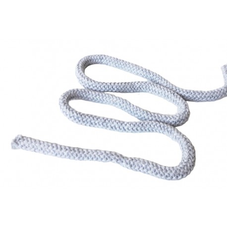 Cotton braided cord 9 mm soft grey/1m