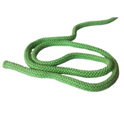 Cotton braided cord 9 mm soft  green lemon color/1m
