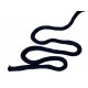 Cotton braided cord 9 mm soft  dark blue color/1m