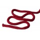 Cotton braided cord 9 mm soft  red color/1m
