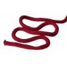 Cotton braided cord 9 mm soft  red color/1m