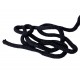 Cotton braided cord 9 mm soft  graphit color/1m