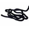 Cotton braided cord 9 mm soft  graphit color/1m