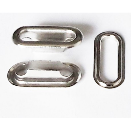 Eyelets of steel oval 20mm nickel/20pcs.