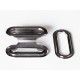 Eyelets of steel oval 20mm black nickel/20pcs.