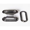 Eyelets of steel oval 20mm black nickel/20pcs.