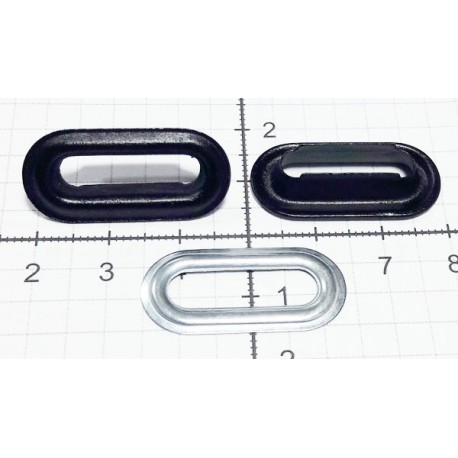 Eyelets of steel oval 20mm black/20pcs.