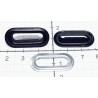 Eyelets of steel oval 20mm black/20pcs.