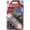 Snap fasteners "Auto Moto 15mm"/antique nickel/10pcs.