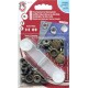 Snap fasteners "Auto Moto 15"/old brass, engraved/10pcs.