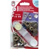 Snap fasteners "Auto Moto 15"/old copper, engraved/10pcs.