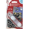 Snap fasteners "Auto Moto 15"/old nickel, engraved/10pcs.
