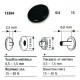 Snap fasteners Set "ALFA" 15 mm, red/nickel/10pcs.