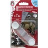Snap fasteners Set "ALFA" 15 mm/old copper/10pcs.