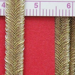 Soutache braid 5mm width art.881112906 gold color/1 m