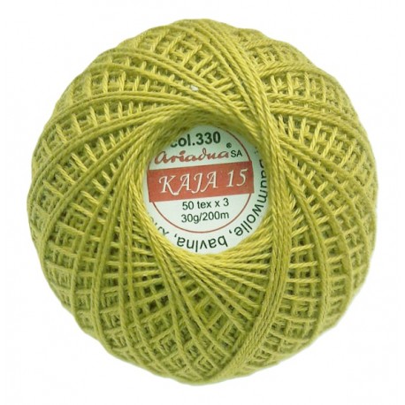 Cotton crocheting yarn "Kaja", color 330-old gold/30g/200m