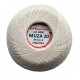 Cotton crocheting yarn "Muza 20", 830m, color 0000-ecru/100g