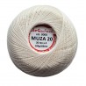 Cotton crocheting yarn "Muza 20", 830m, color 0000-ecru/100g
