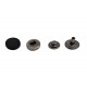 Snap Fastener ALFA "MONETA" 12.5/12.5mm black matt, nickel free/20pcs.