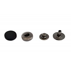 Spaudės ALFA "MONETA" 12.5/12.5mm juodos matinės, be nikelio/20vnt.