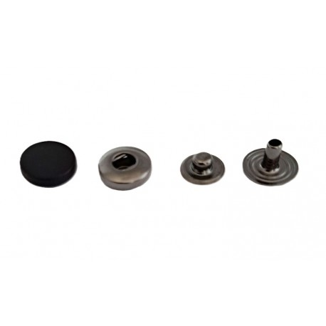 Spaudės ALFA "MONETA" 12.5/12.5mm juodos matinės, be nikelio/20vnt.