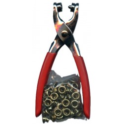 Eyelet plier, 100 pcs of 6 mm eyelets included NS64-T0012