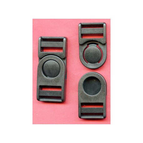 Užsegimas plastikinis pasukamas SB08/20 mm juodas/1 vnt.