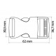Plastic Buckle 30mm art. 150/1 pc.