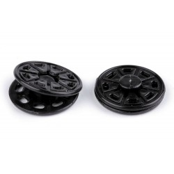 Plastikinės prisiuvamos spaudės 25 mm/juodos/1 vnt.