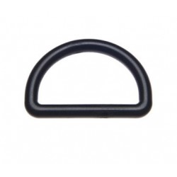 Plastikinis pusžiedis 25x15x3.5 mm/juodas/1 vnt.