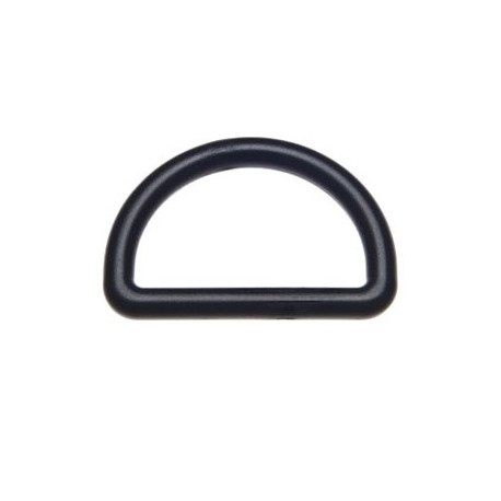 Plastic D-Ring 25x15x3.5 mm black /1 pc.
