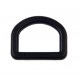 Plastic D-ring 25x18 mm black/1 pc.