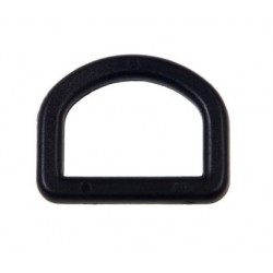 Plastikinis juodas 25x18 mm pusžiedis/1 vnt.