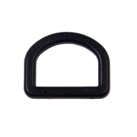 Plastic D-ring 25x18 mm black/1 pc.
