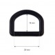 Plastic D-ring 25x18 mm black/1 pc.