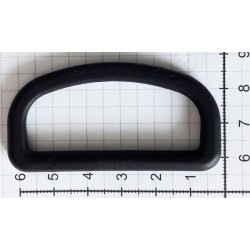 Plastikinis juodas 50x20 mm pusžiedis/1 vnt.