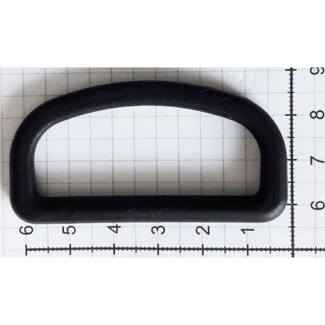 Plastikinis juodas 50x20 mm pusžiedis/1 vnt.
