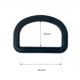 Plastic D-ring 32x19 mm black/1 pc.
