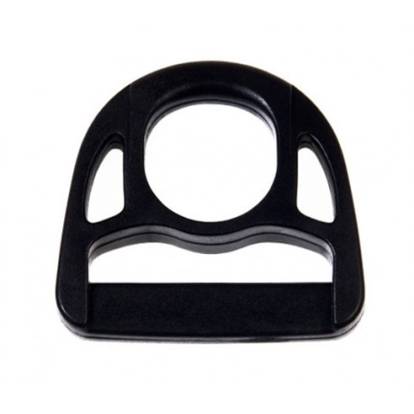 Plastic D-ring 38x47 mm black/1 pc.