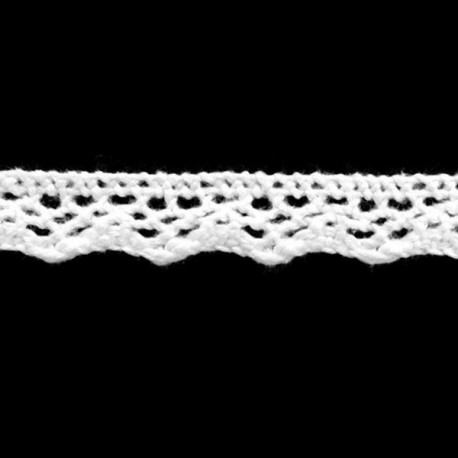 Cotton Lace Trim art.C022/11mm white/1 m