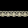 Cotton Lace Trim art.C035/19mm, natural cotton/1 m