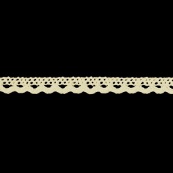 Cotton Lace Trim 8mm art.S03, natural cotton/1 m